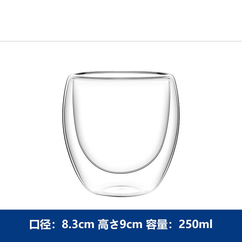 ダブルウォール耐熱グラス 80ml、250ml、350ml、450ml