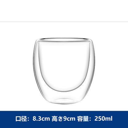 ダブルウォール耐熱グラス 80ml、250ml、350ml、450ml