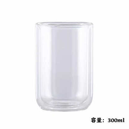 ダブルウォールグラス ガラスコップ 耐熱グラス 二重構造 保温保冷性