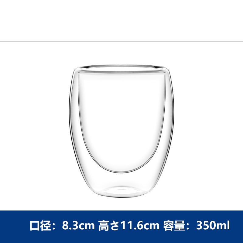 ダブルウォール耐熱グラス 80ml、250ml、350ml、450ml