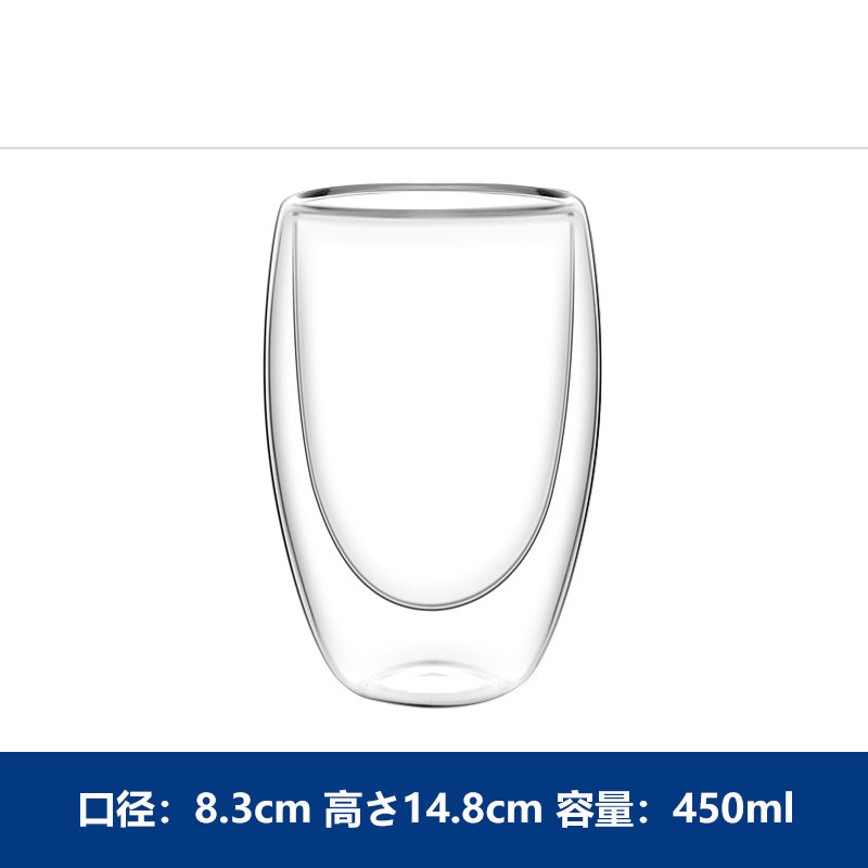 ダブルウォール耐熱グラス 80ml、250ml、350ml、450ml