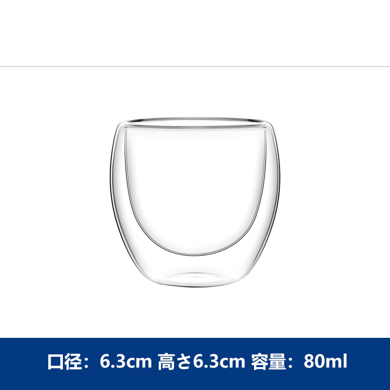 ダブルウォール耐熱グラス 80ml、250ml、350ml、450ml
