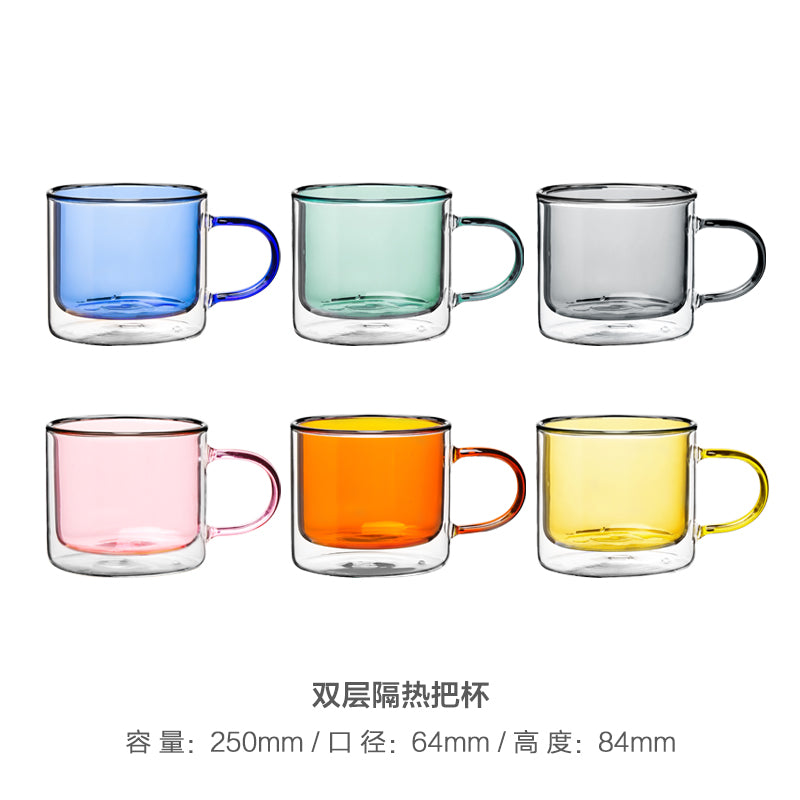 ステンドグラス コーヒーカップ  カラーグラス コップ 耐熱ガラス 250ml