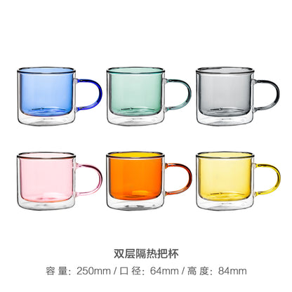 ステンドグラス コーヒーカップ  カラーグラス コップ 耐熱ガラス 250ml