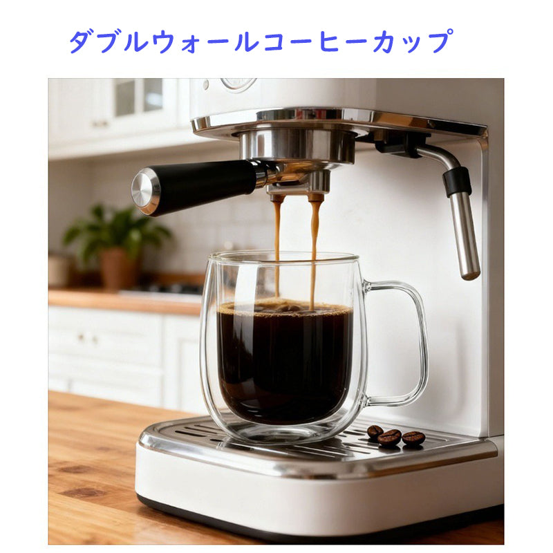 ガラス 耐熱マグカップ コーヒーグラス