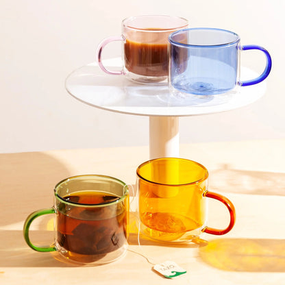 ステンドグラス コーヒーカップ  カラーグラス コップ 耐熱ガラス 250ml